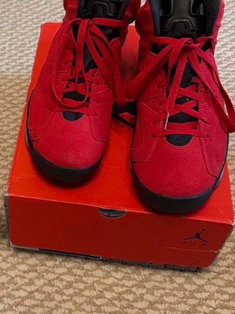 Jordan Red and Black Men’s Retro Sneakers